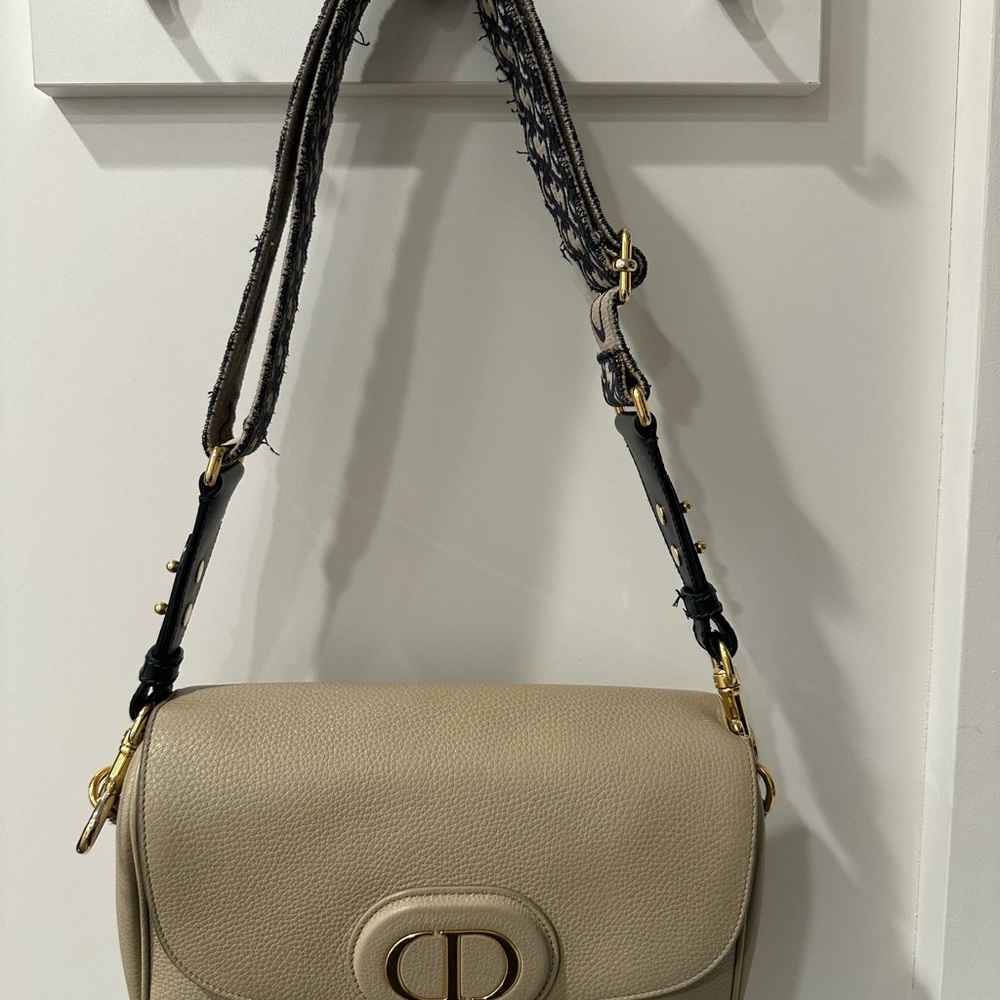 Dior Taupe Leather Crossbody Bag - Picture 15 of 16
